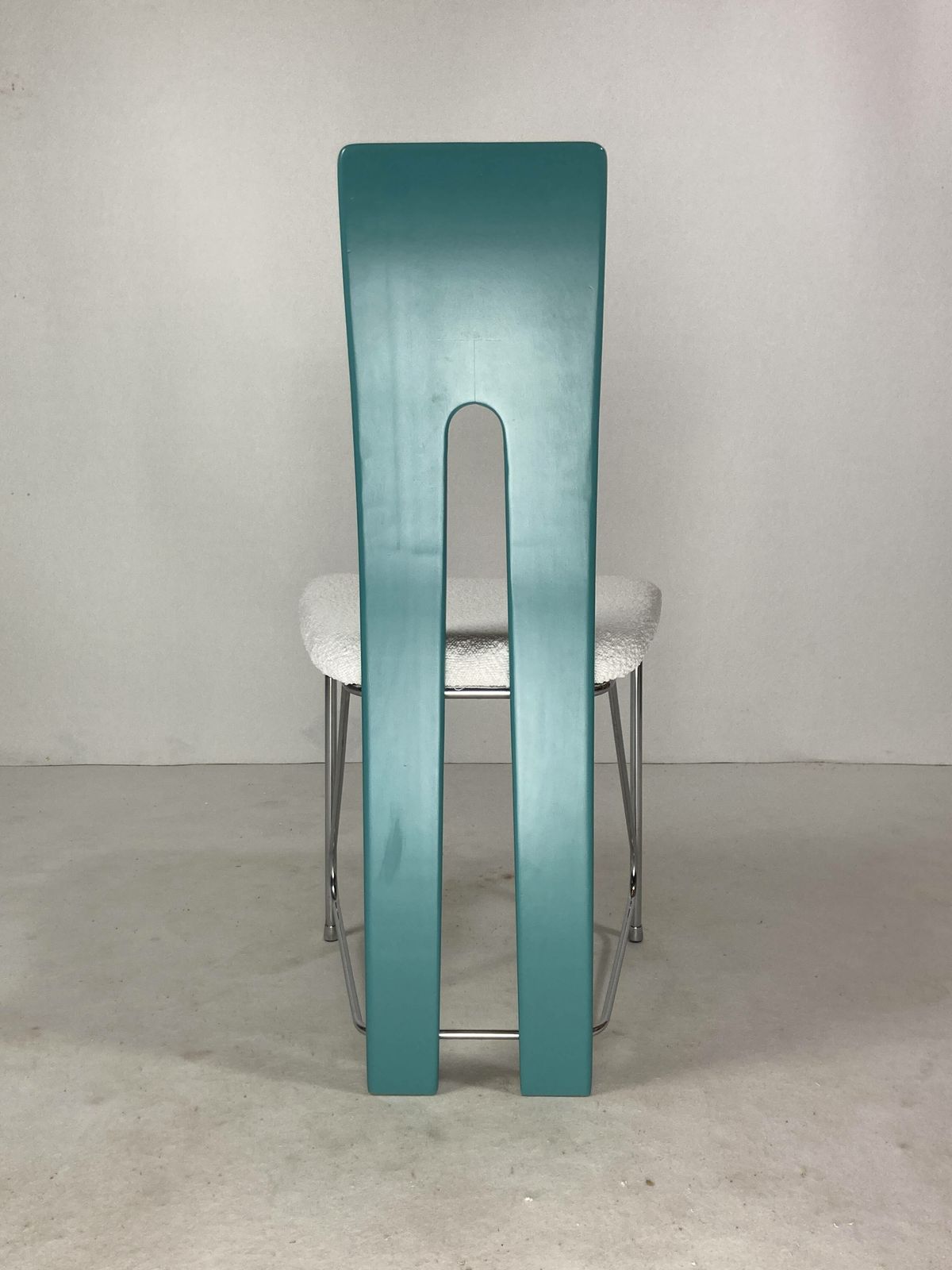 Set Of 6 Memphis Dining Chairs In Bouclé, 1980s photo 1896.0
