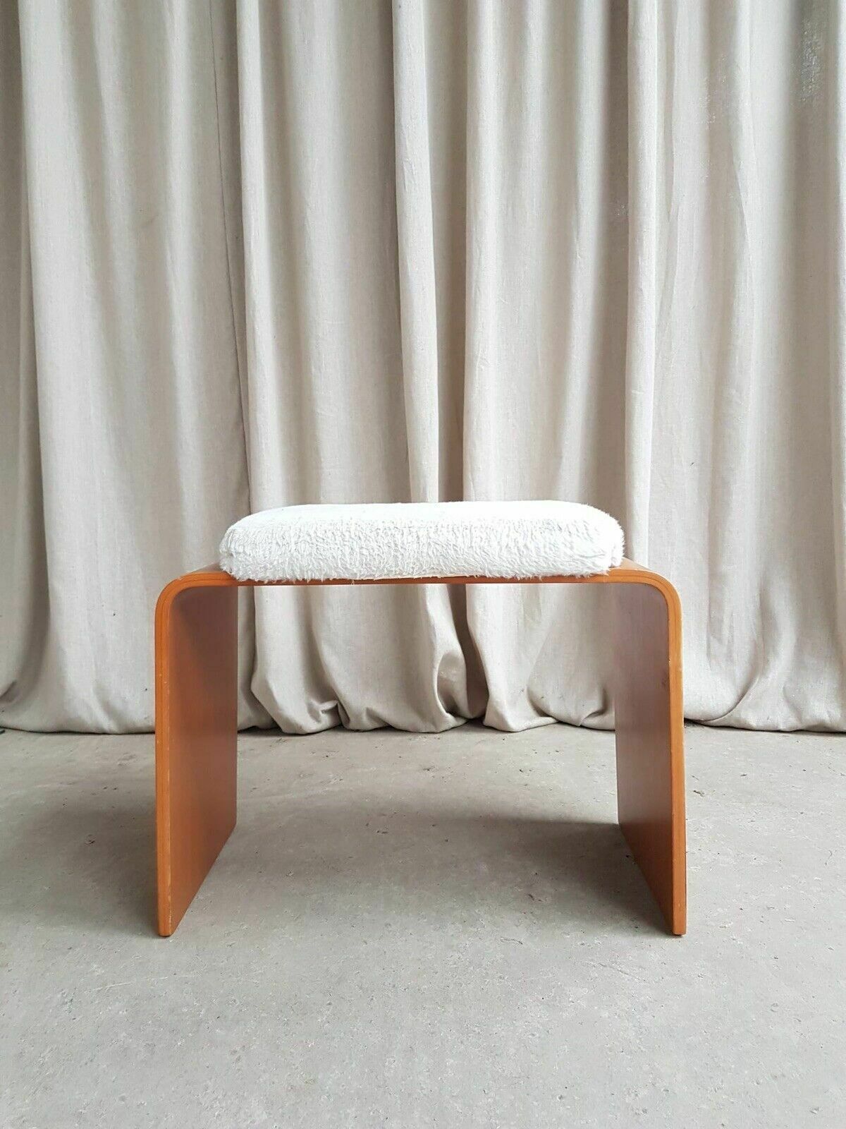 Vtg Mid Century Bentwood Footstool Stool Retro Danish Scandi Modernist R409 photo for sale