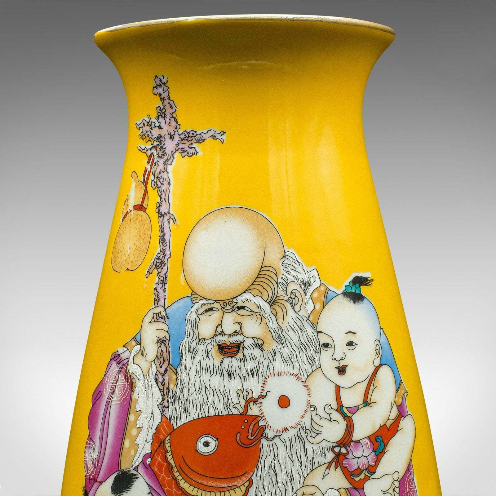 photo furniture Pair Of Vintage Character Vases, Chinese, Ceramic, Baluster Urn, Art Deco, 1940