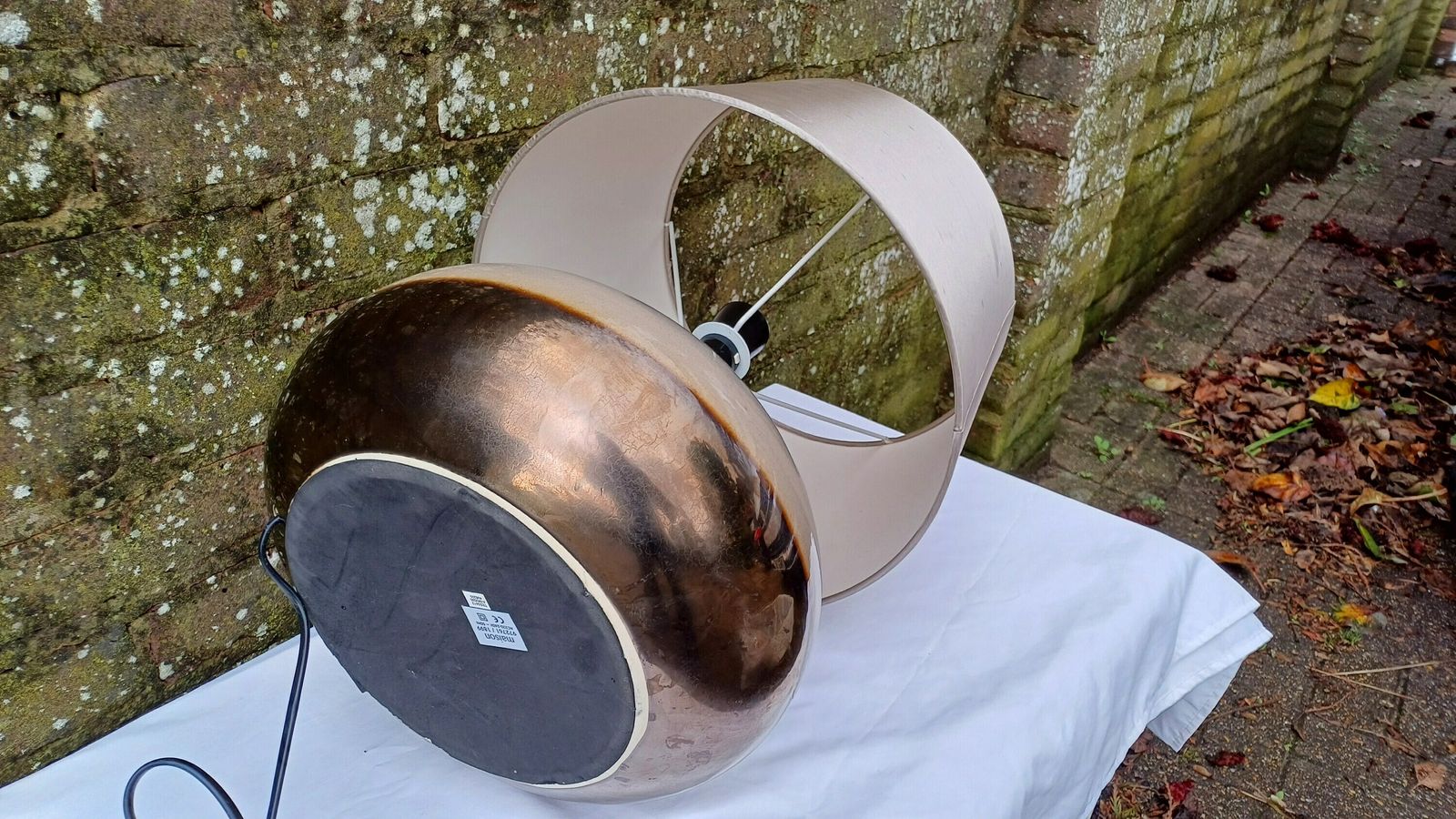 photo furniture Statement Lamp And Shade   1990s Browns, Golds, Beiges   Maison Label