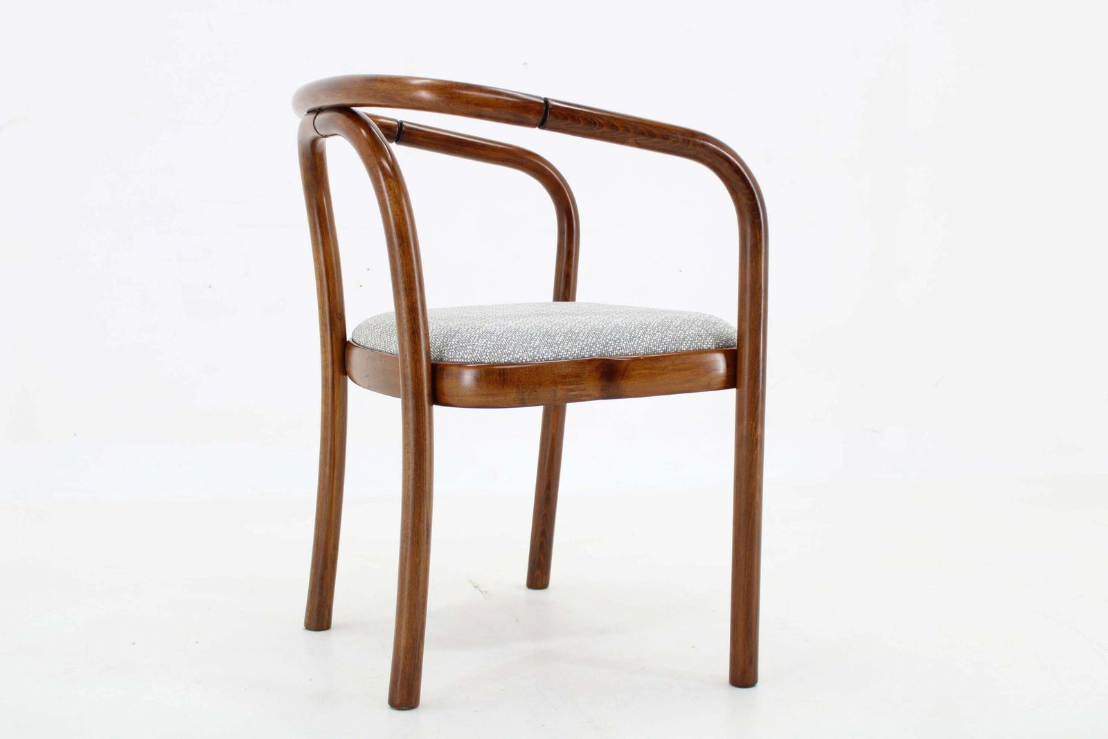 1970s Antonin Suman Chair By Ton In Zinc Fabric photo vinterior
