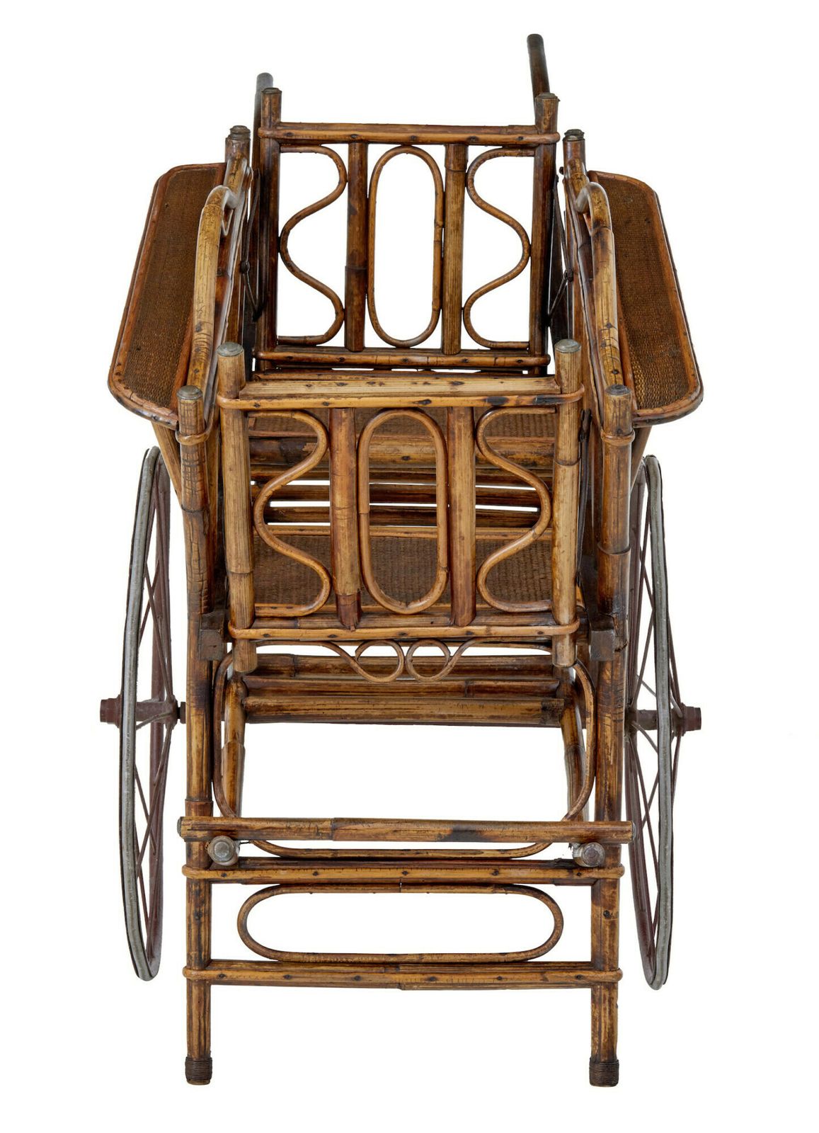 Early 20th Century Oriental Bamboo 2 Seat Child Carriage photo 1155.0