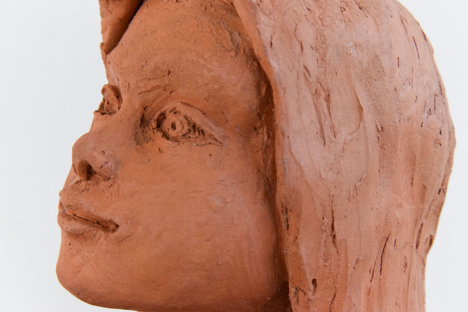 Mid 20th Century Original Terracotta Sculpture Bust Of A Female By Winifred Slater photo buy