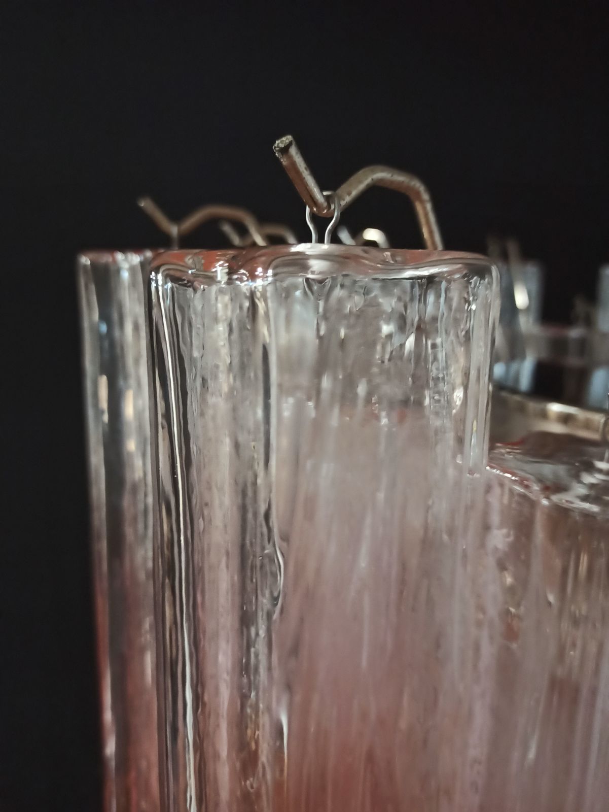 photo buy Fantastic Murano Glass Tube Chandelier   36 Shaded Pink Glass Tube