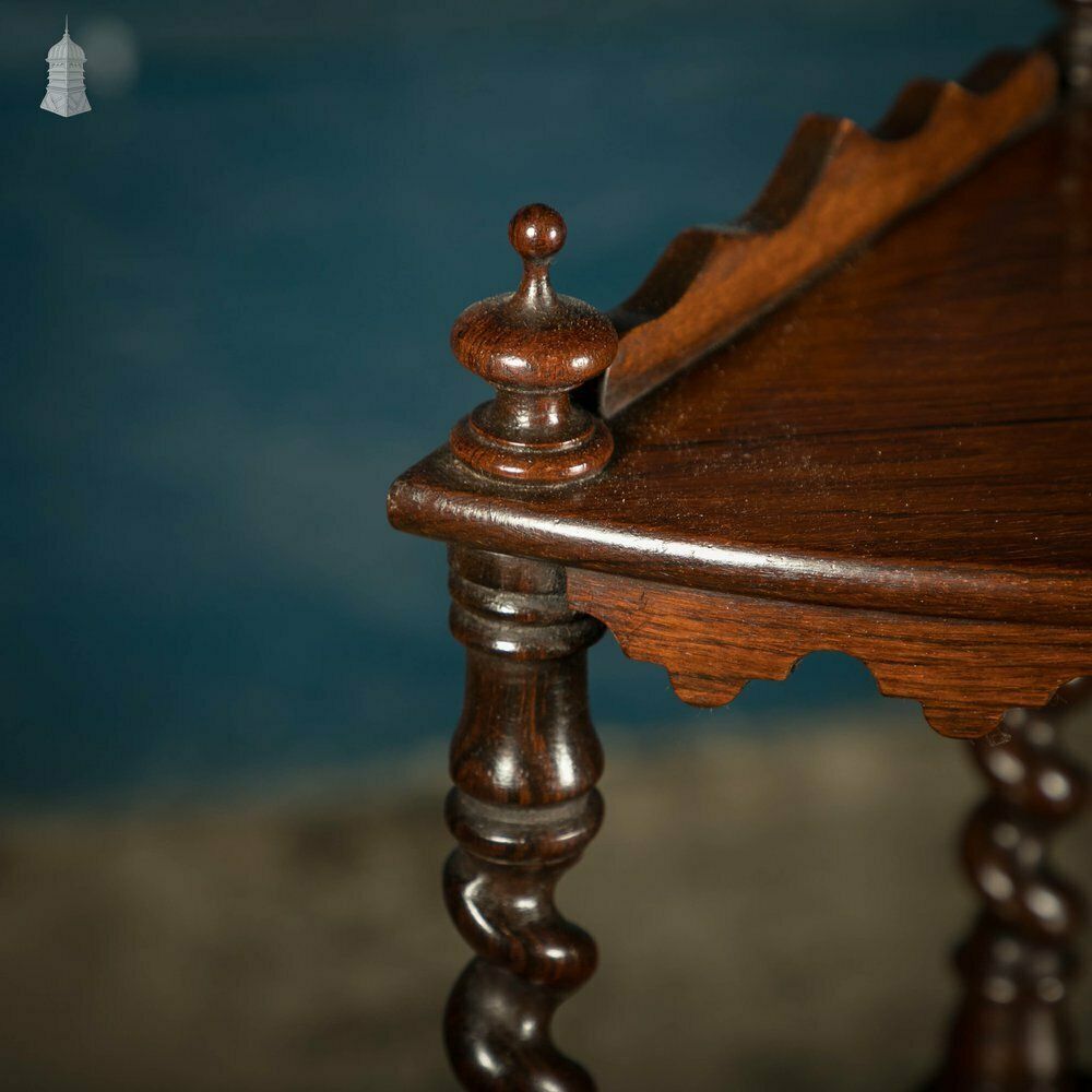Corner Whatnot Rosewood, 4 Shelves With Barley Twist Supports, 19th C photo vinterior