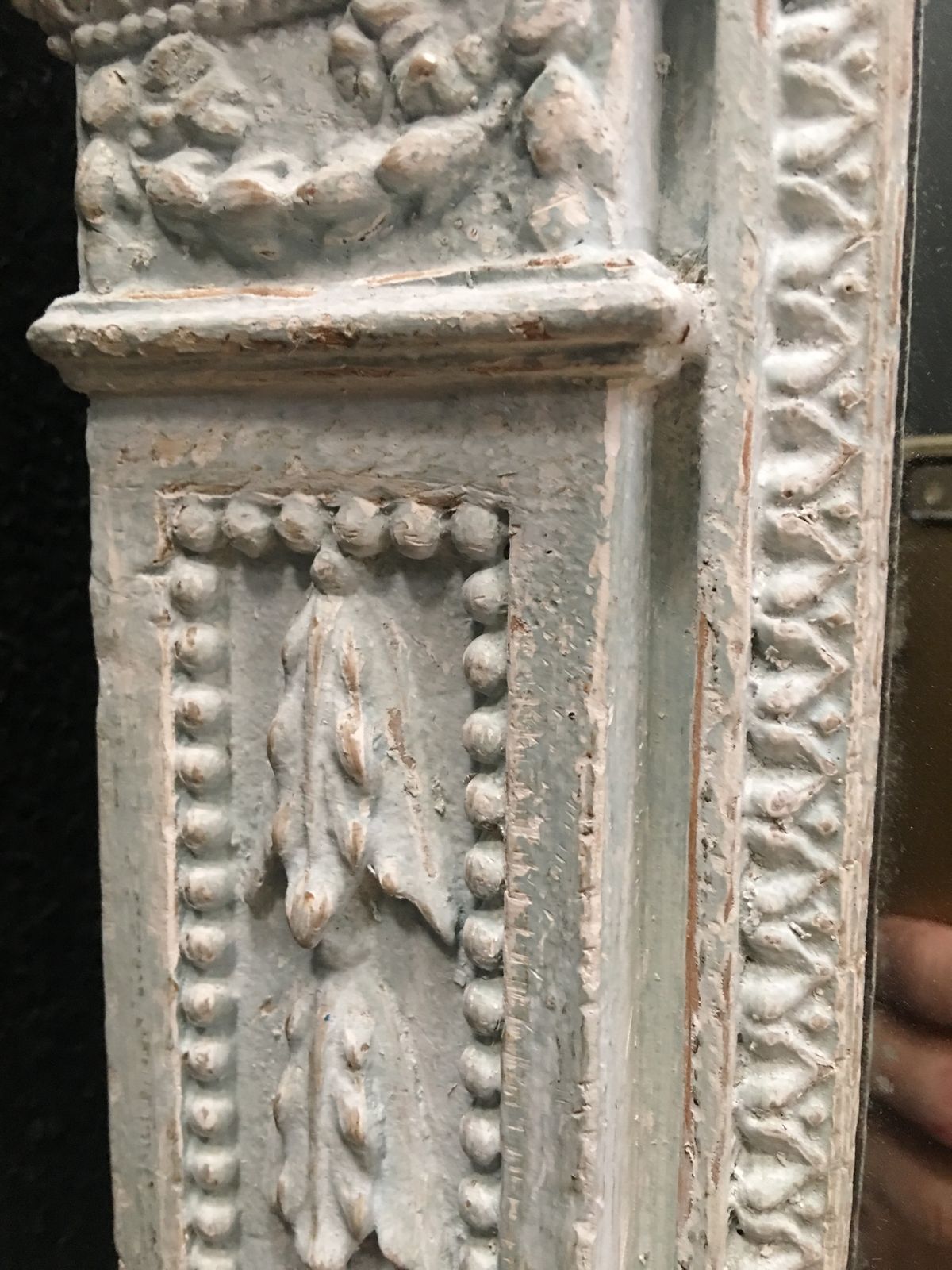 photo furniture Very Large Neo Classical Style Painted Hall Mirror
