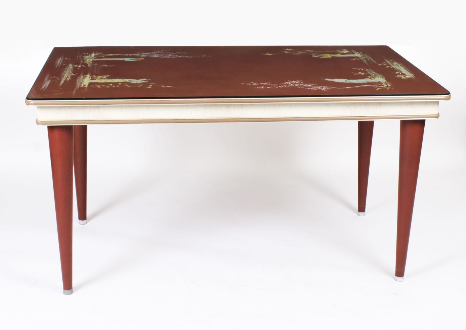 Italian Dining Table Set By Umberto Mascagni Retailed Harrods C.1950s photo for sale