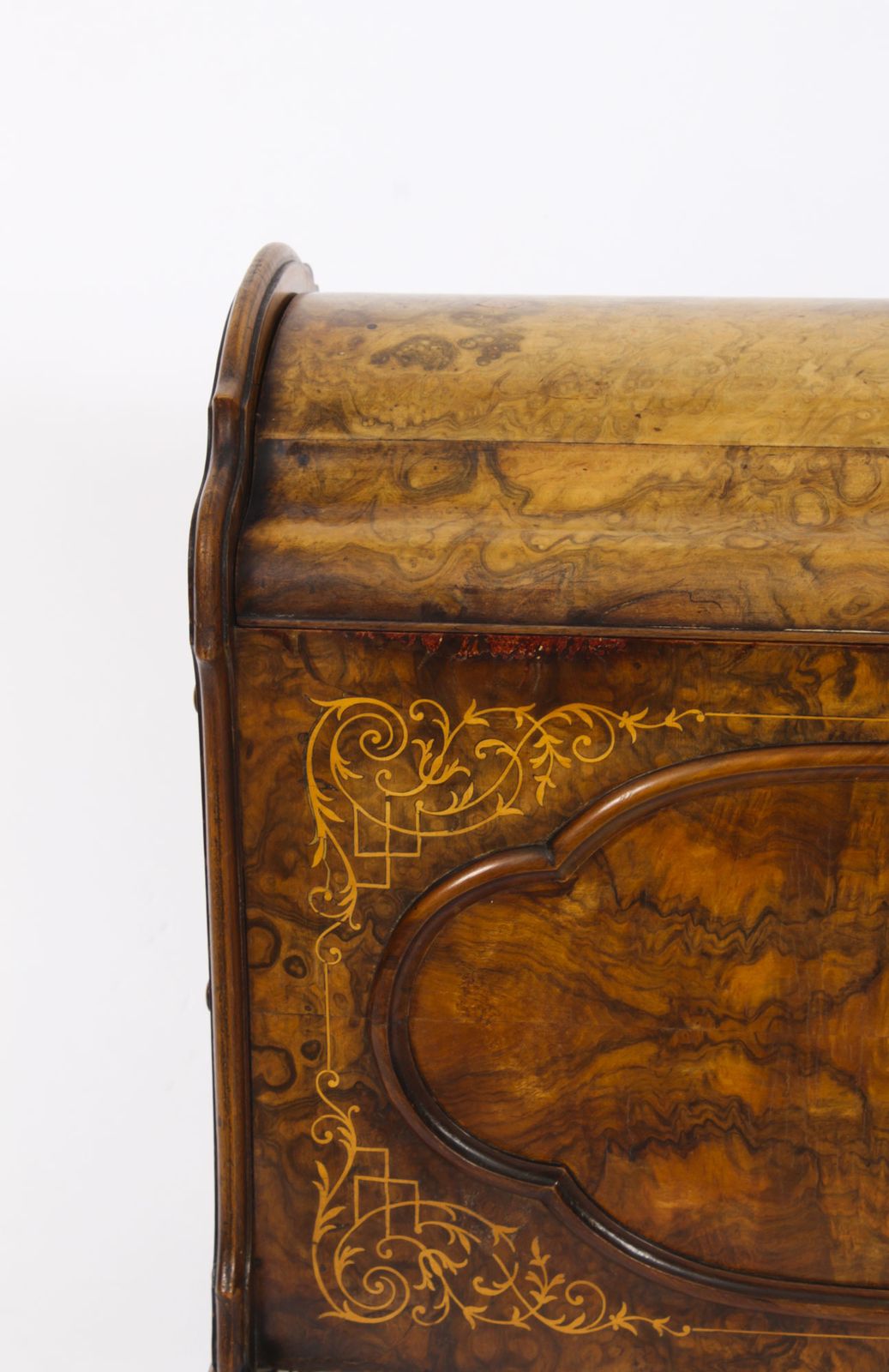 photo buy Victorian Burr Walnut & Inlaid Marquetry Canterbury Magazine Rack 19th C