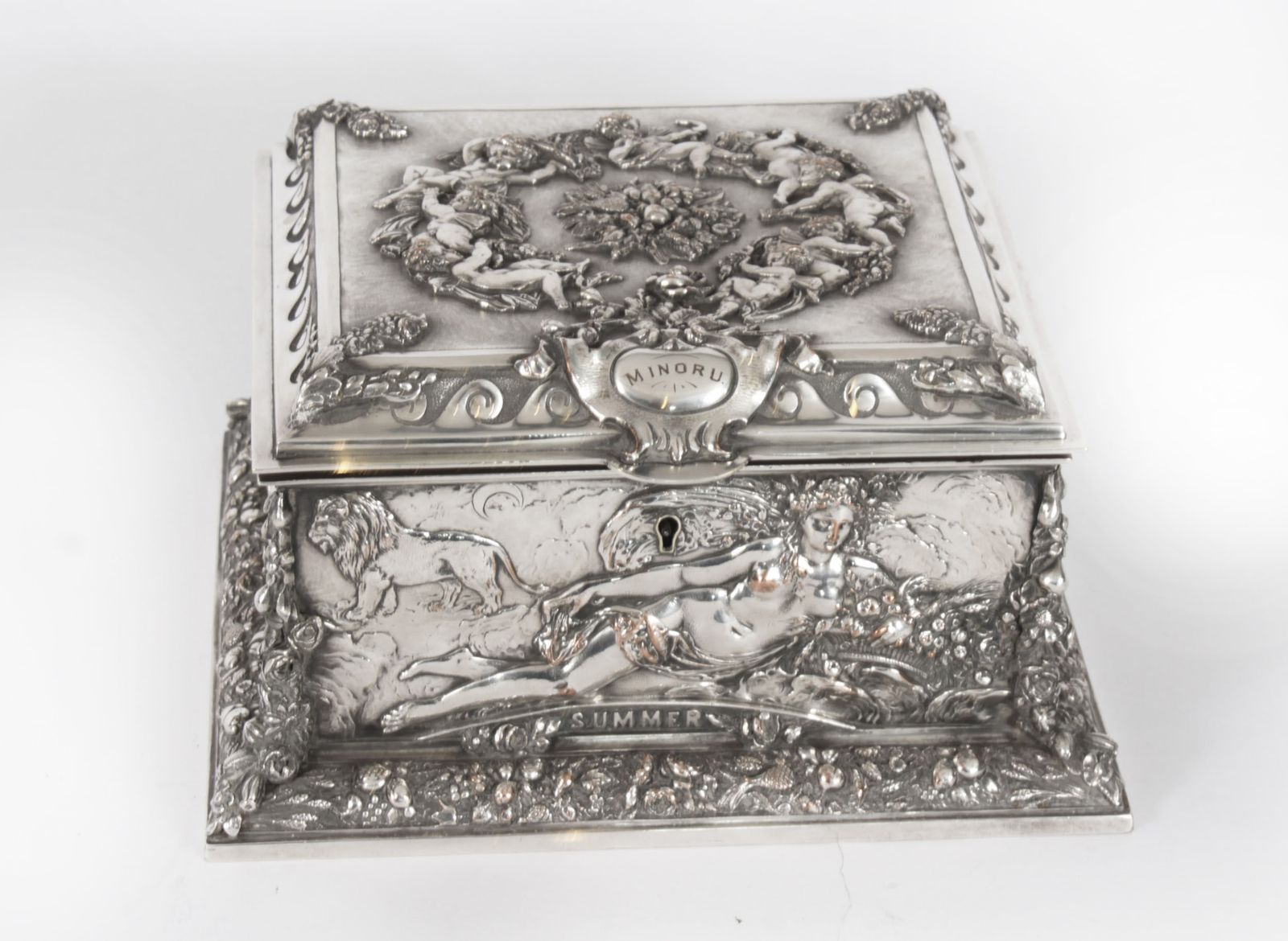 Victorian Silver Plated Jewellery Casket Walker And Hall 19thc photo furniture