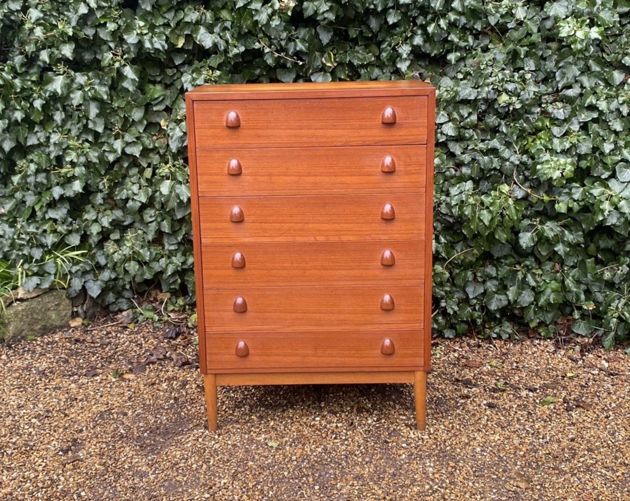 Mid Century Danish Teak Dresser Chest Of Drawers