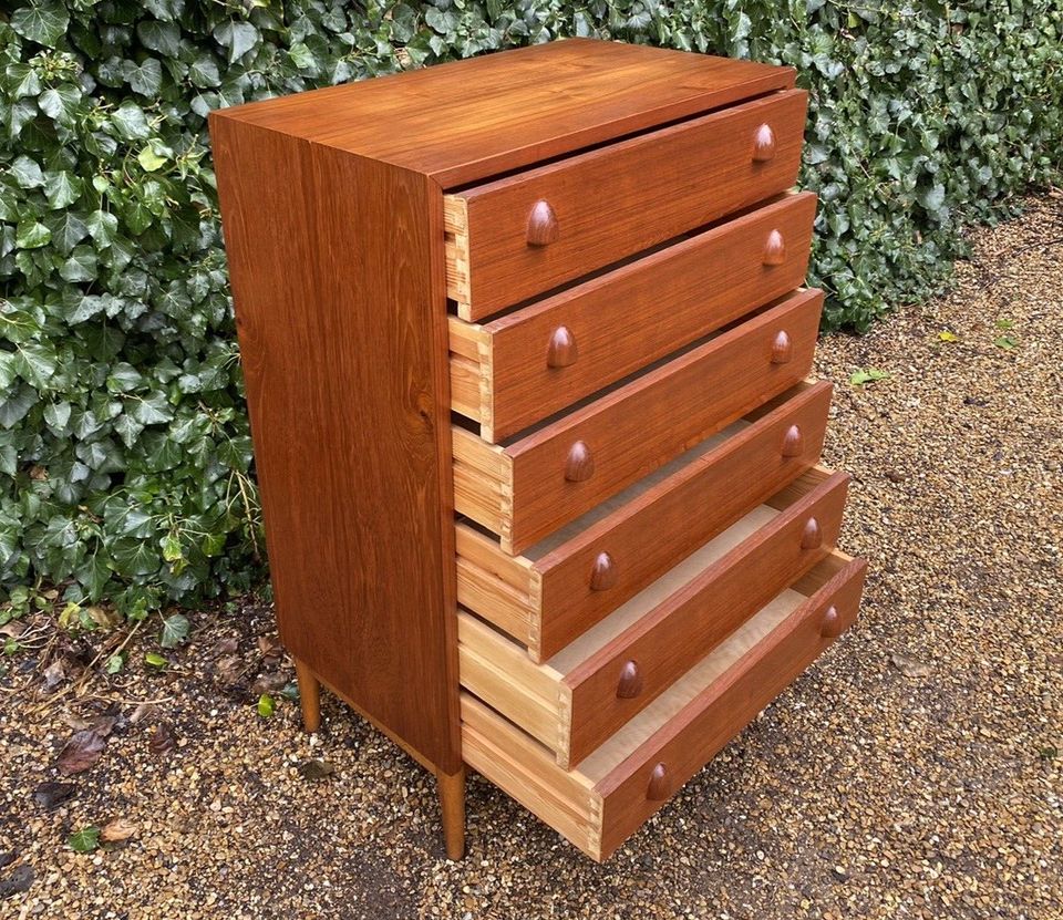 photo for sale Mid Century Danish Teak Dresser Chest Of Drawers