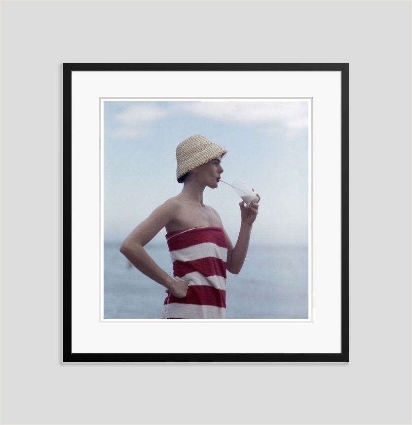 Slim Aarons 'Pussyfooting' 1958 C Type Print Framed In Black