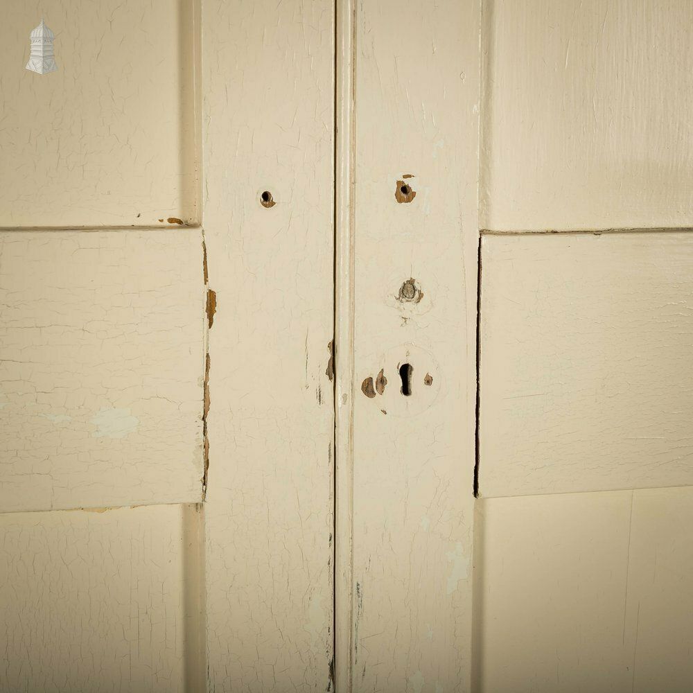 Pine Paneled Shutters, 4 Panel White Painted Pair photo buy