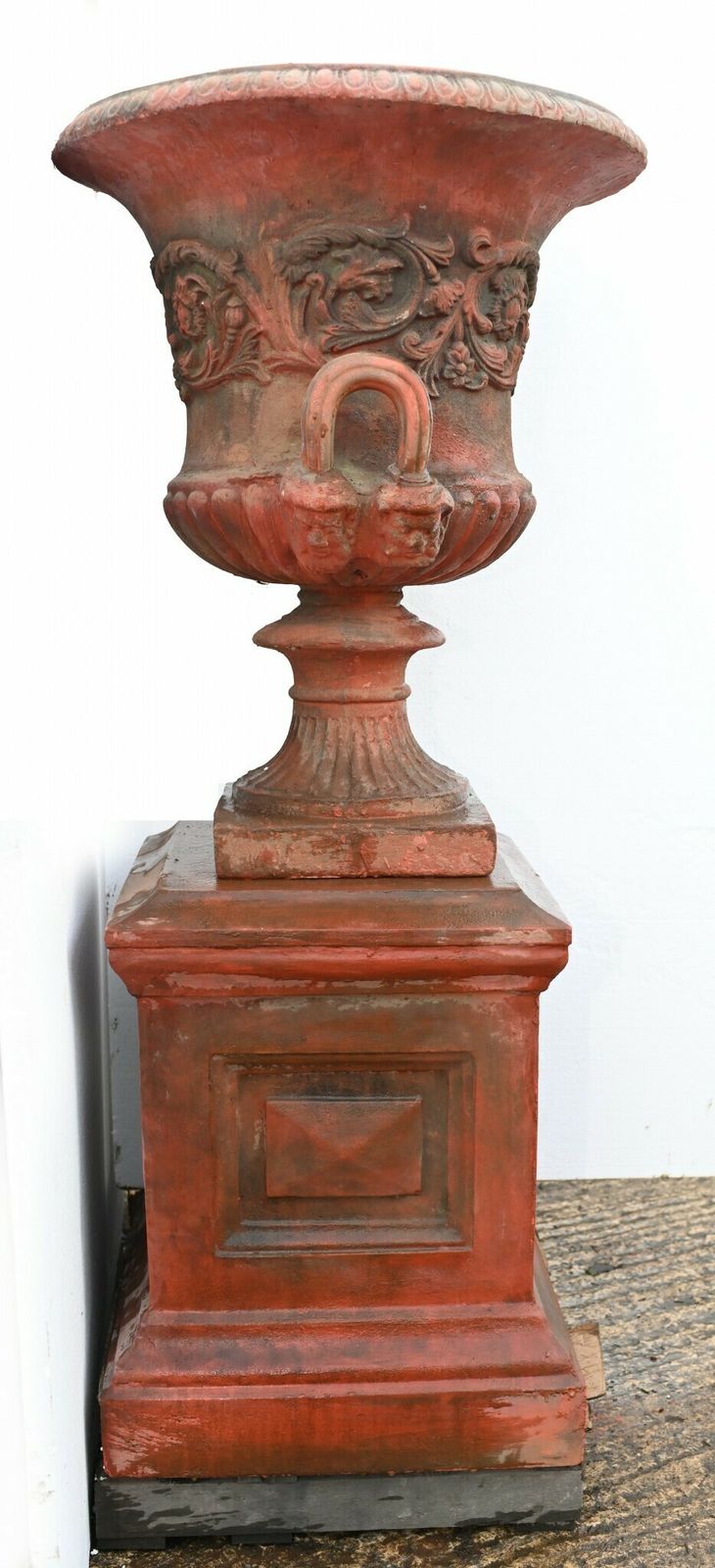 Pair Georgian Terracotta Urns   Garden Vase On Pedestal Thomas Hope photo furniture