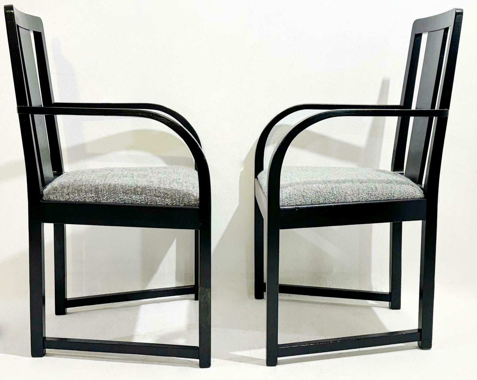 Pair Of Wood And Fabric Armchairs, 1920s photo 2820.0