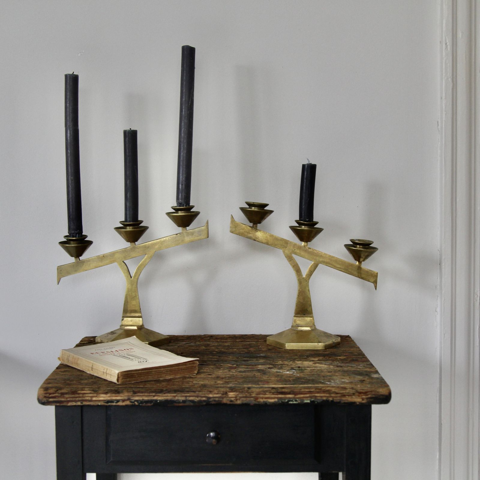 Beautiful 1930s French Pair Of Art Deco Candlesticks photo furniture