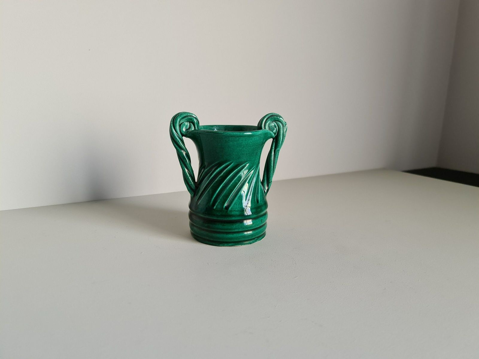 Vase Signed Vallauris Antique Style 1960 / French Ceramic / French Riviera / Artisanal Work / France / 20th Century photo vintage