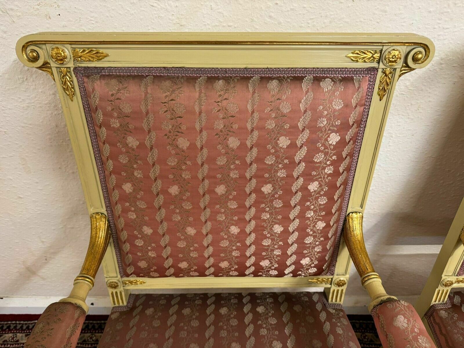 Stunning Pair Of French Antique Upholstered Armchairs Circa 1880 photo vintage