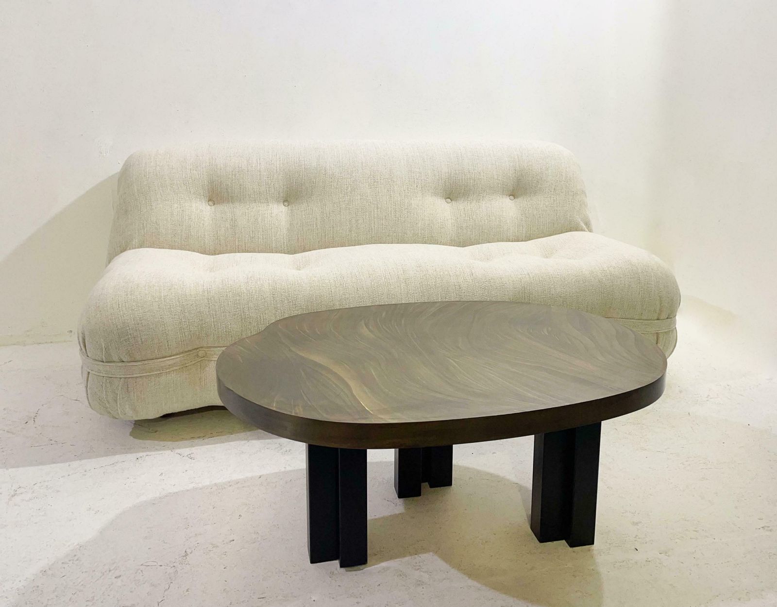 Mid Century Brass Coffee Table By Christian Krekels, Belgium, 1970s photo vinterior