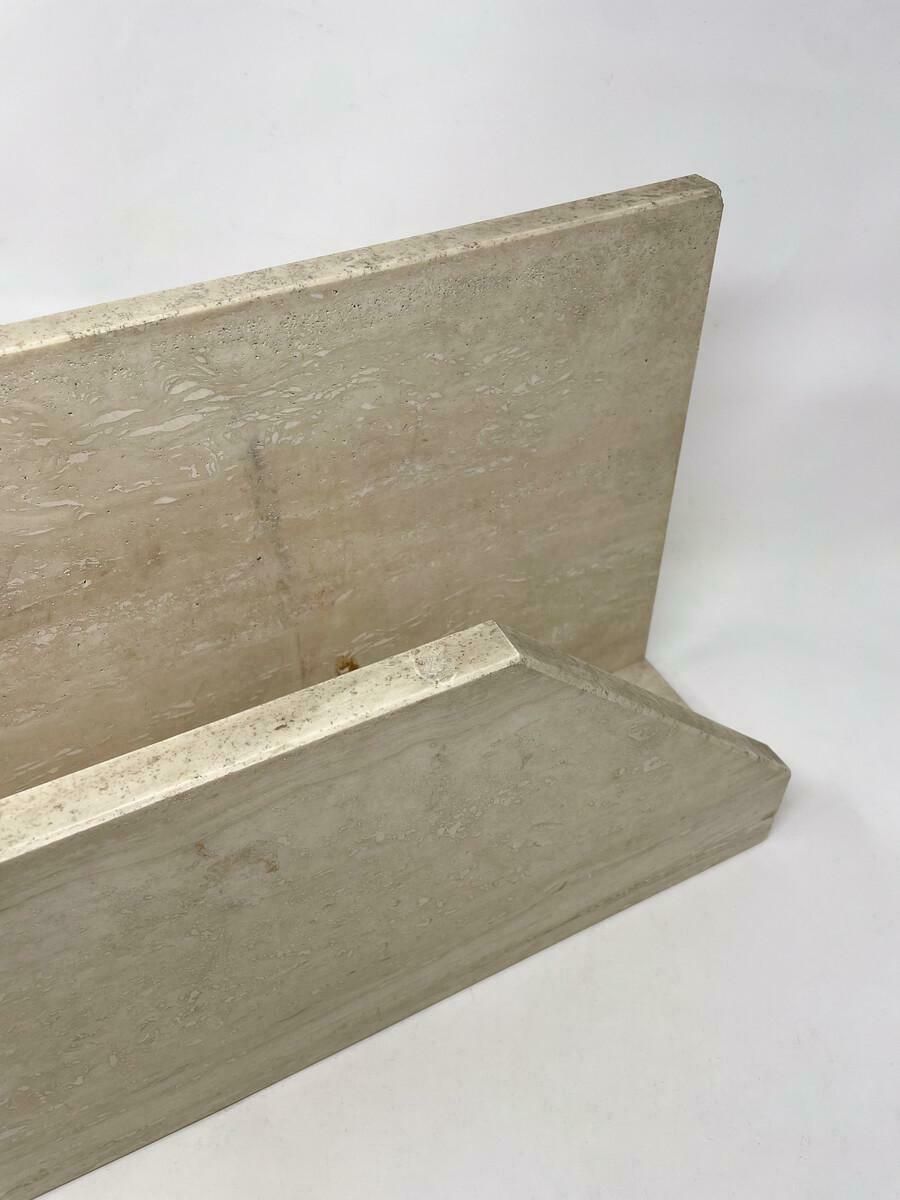Mid Century Travertine Magazine Rack, 1970s photo furniture