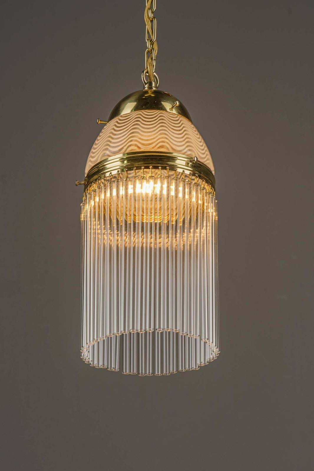 Art Deco Pendant Around 1920s With Opaline Glass Shade Vienna 1920s photo buy