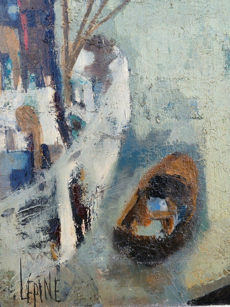 Robert Lepine (1929   2017) Port Of Marseille Oil On Canvas photo 496.0