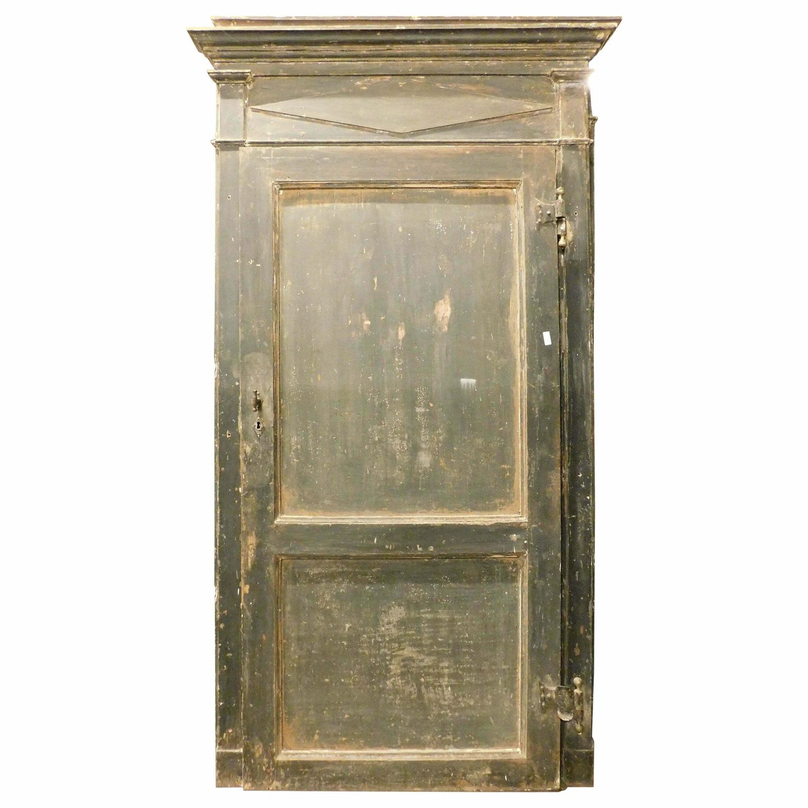 4 Antique Lacquered Doors, First Patina And Original Frame, Italy