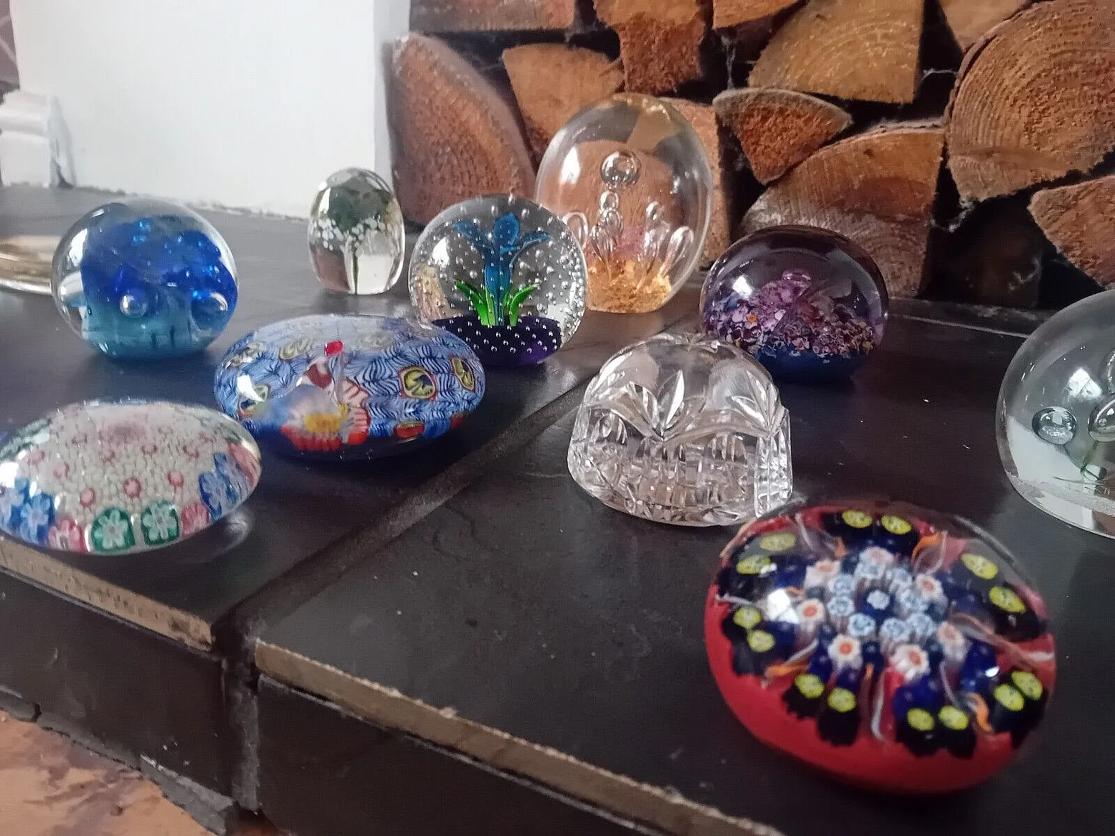 Mid Century Collection Of Italian Millefiori, Murano And Caithness Paperweights photo for sale