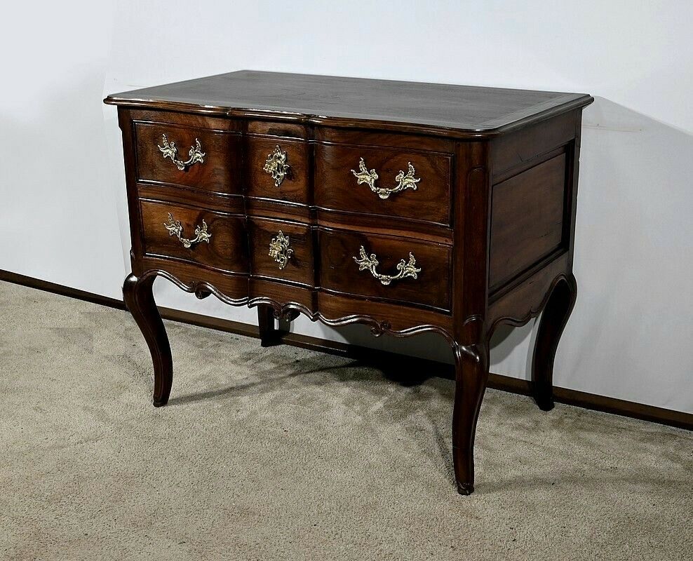 Sauteuse Commode In Amaranth And Mahogany, Louis XV – 18th Century photo furniture