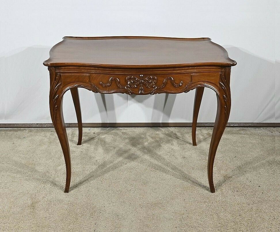 Small Cabaret Table In Mahogany, Louis XV Style, Napoleon III Period – Mid 19th Century photo for sale