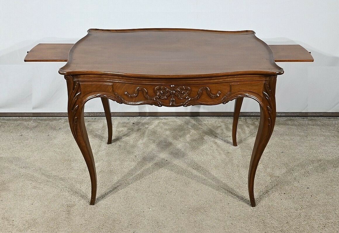 Small Cabaret Table In Mahogany, Louis XV Style, Napoleon III Period – Mid 19th Century photo Furniture