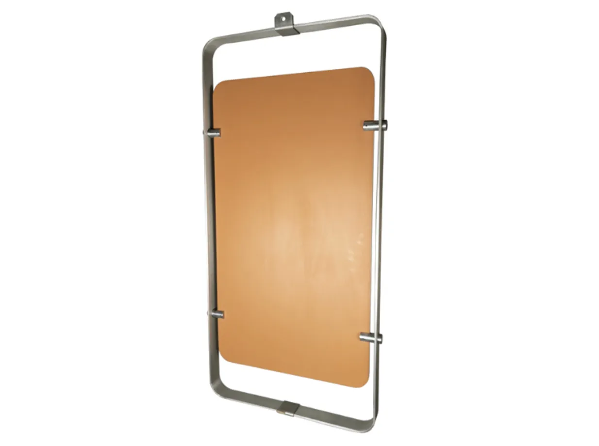 Aluminum, Chrome Plated Metal 1960s Full Lenght Mirror In The Style Of Fontana Arte photo for sale