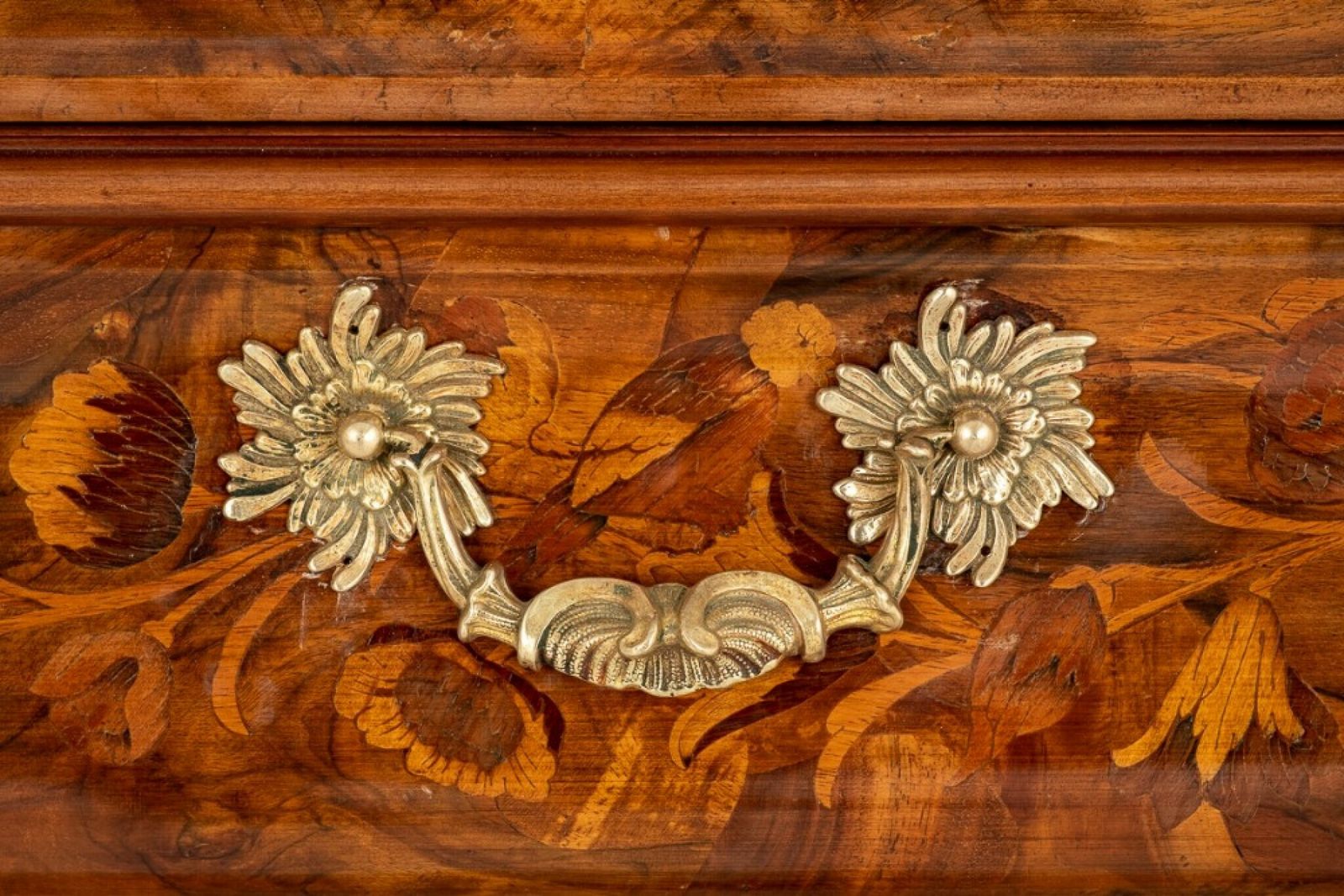 Dutch Marquetry Bookcase Cabinet Bombe Inlay photo furniture