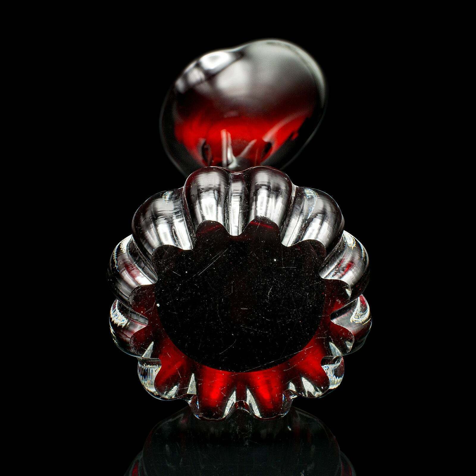 695.0 Vintage Art Vase, Swedish, Glass Stem Sleeve, Aseda Glasbruk, Mid Century, 1960 photo