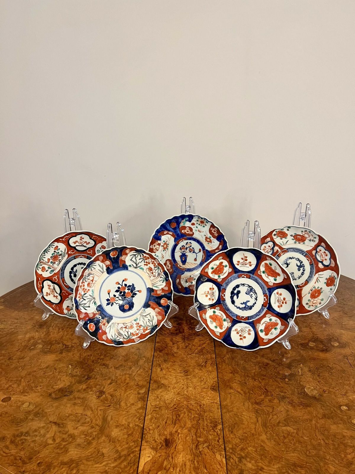 Quality Collection Of Five Antique Japanese Imari Plates photo 495.0