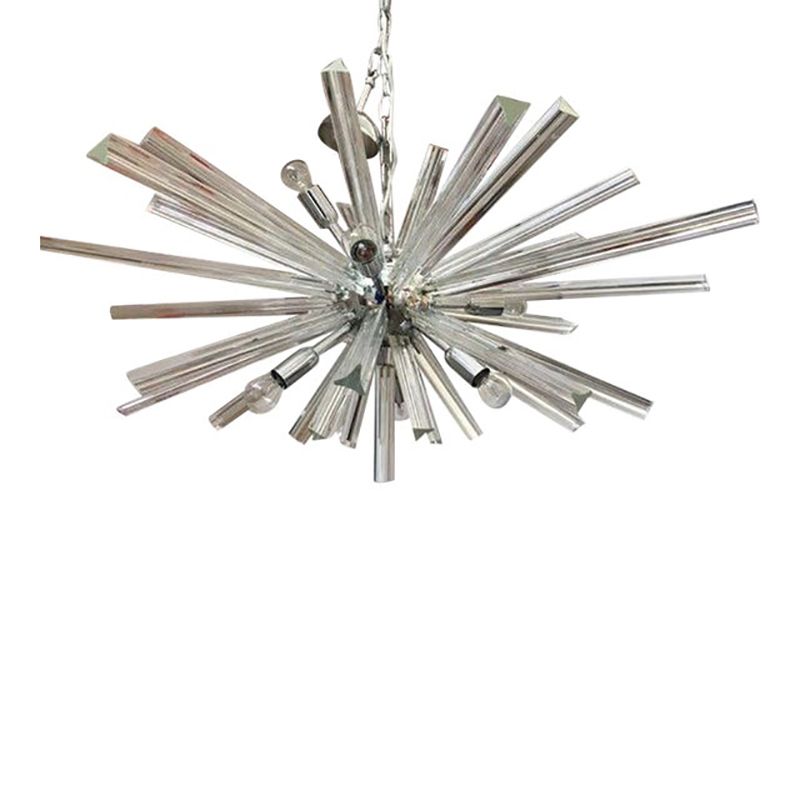 Murano Glass Oval Murano Glass Triedro Sputnik Chandelier photo for sale