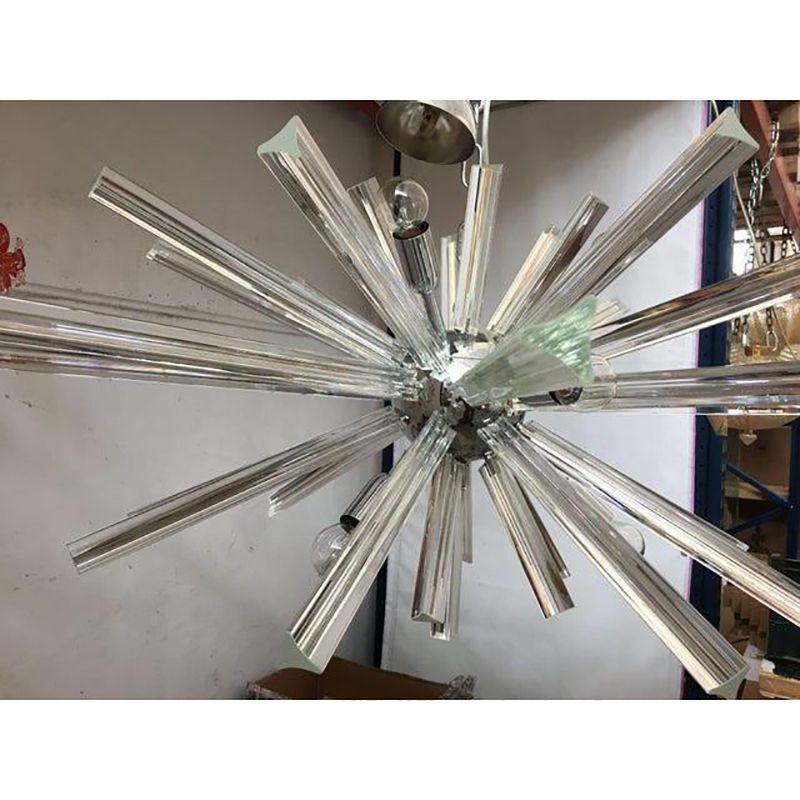 Murano Glass Oval Murano Glass Triedro Sputnik Chandelier photo Lighting