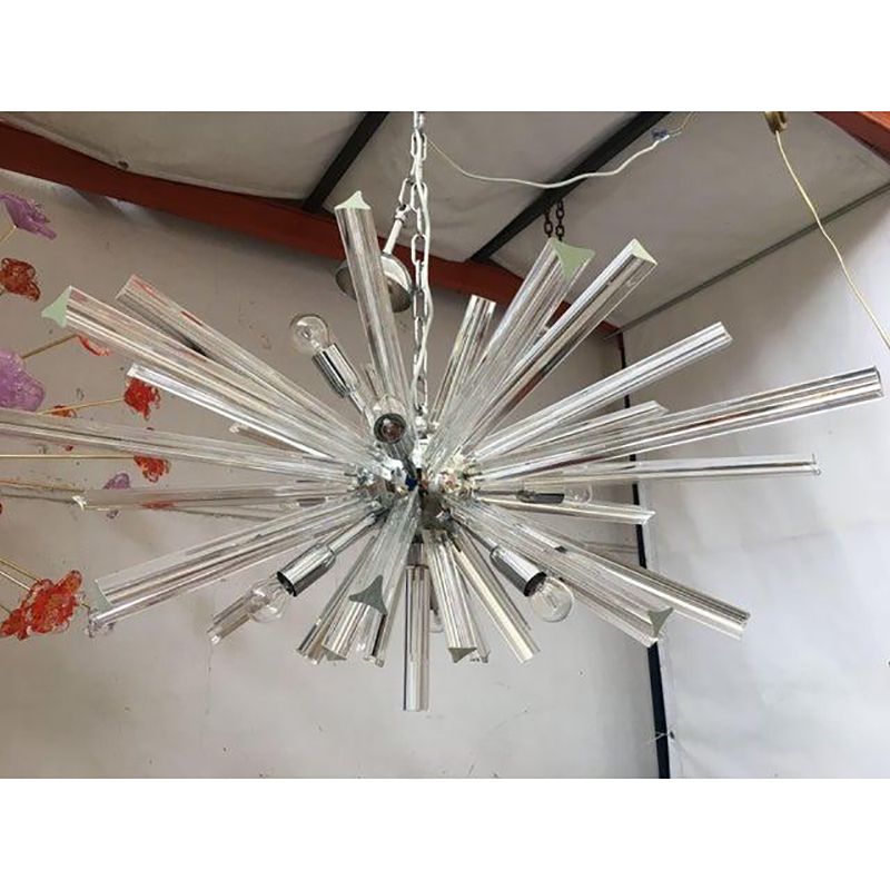 Murano Glass Oval Murano Glass Triedro Sputnik Chandelier photo buy