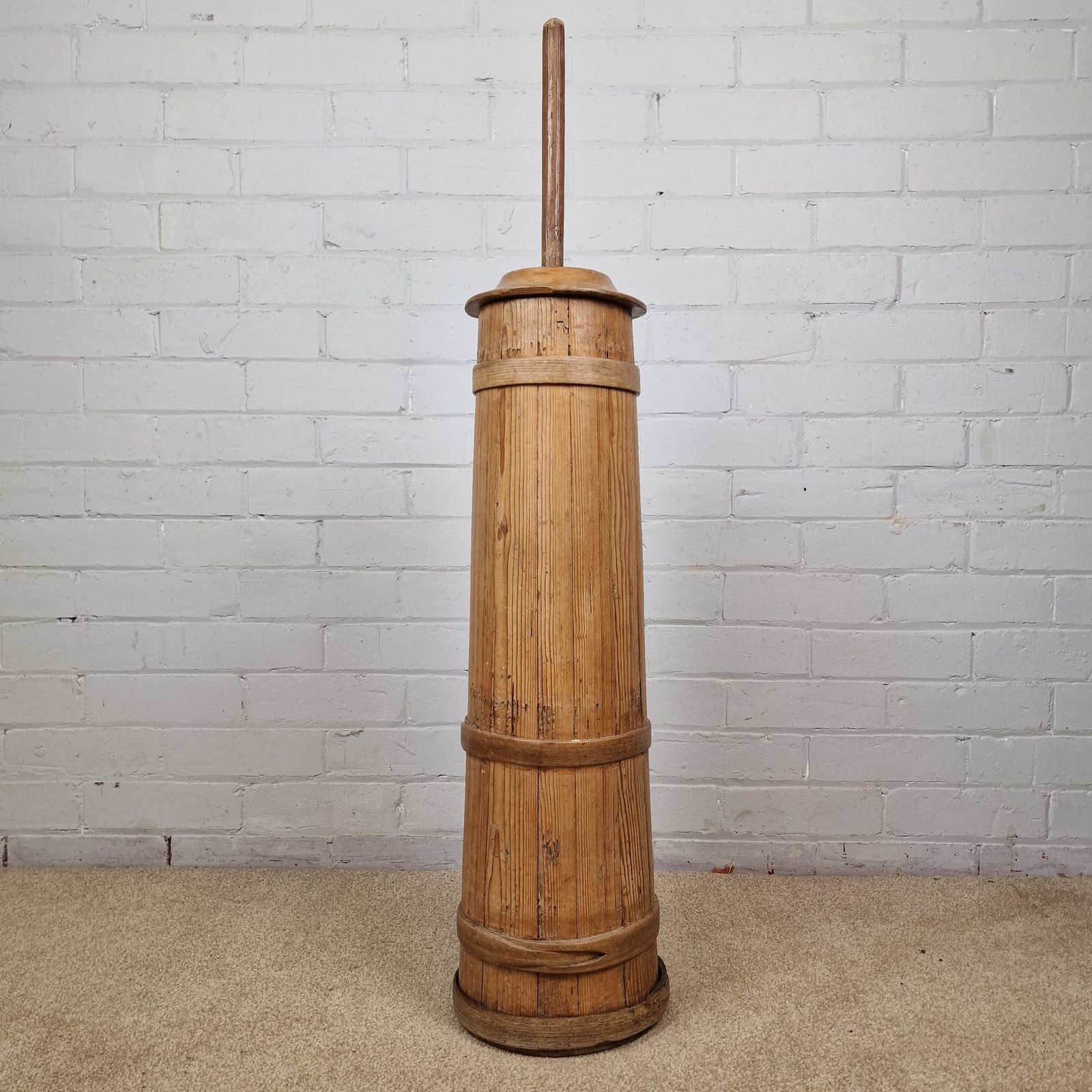 19th Century Victorian Continental Plunger Butter Churn