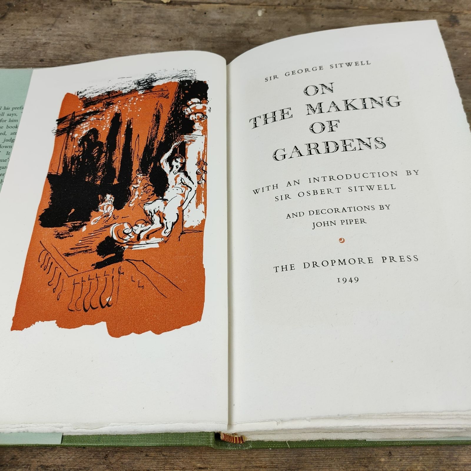 On The Making Of Gardens, 1949 Dropmore Press   Sir George Sitwell photo vinterior