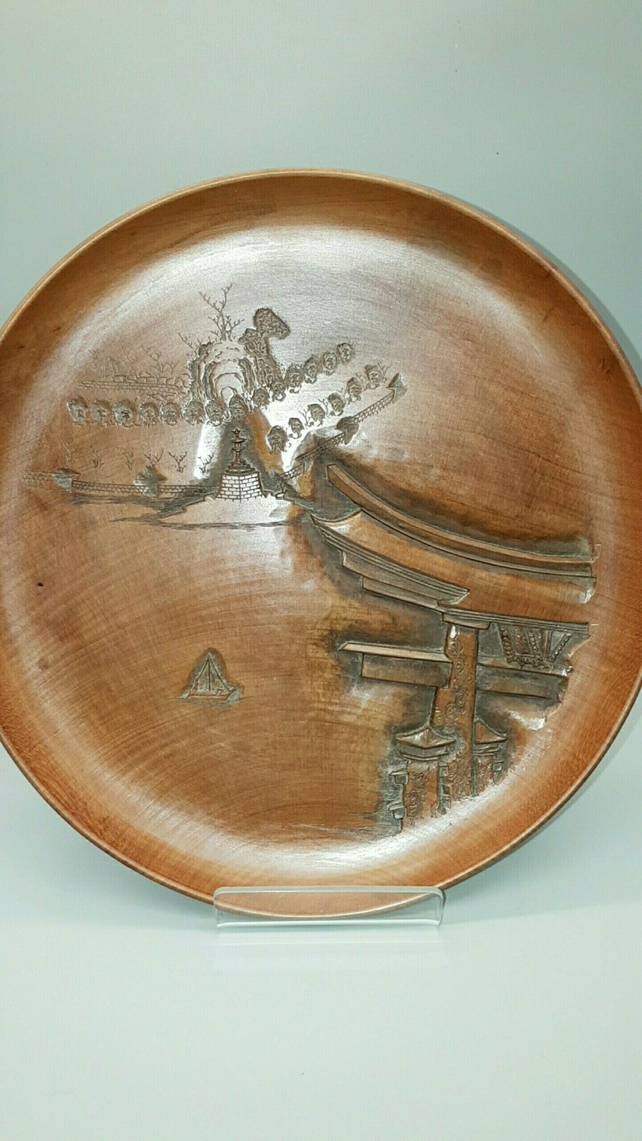 Unique Set Of Five Antique (Meiji) Japanese Sencha (Tea Ceremony) Carved Trays photo 595.0