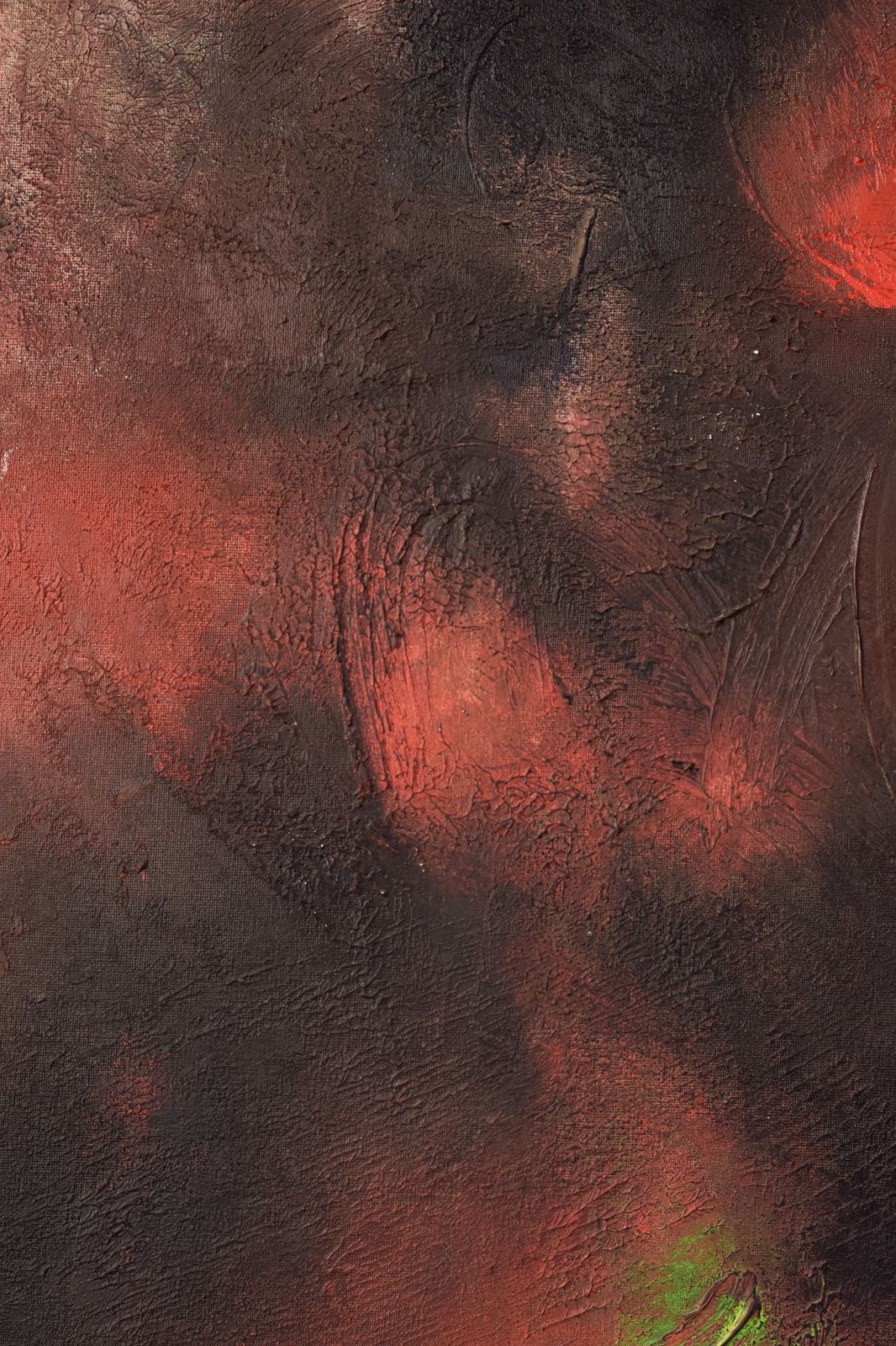 Abstract Schilderij, Gesigneerd En Voorzien Van Opschrift Op De Achterzijde photo Kunst
