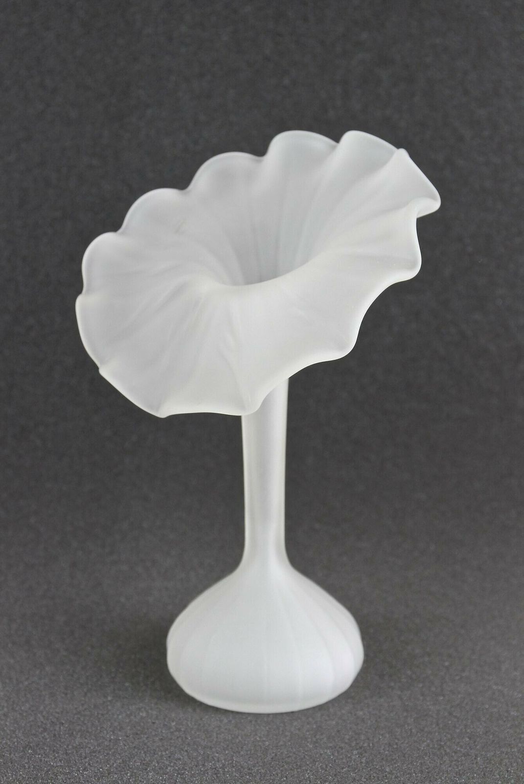 Mid Century Jack In The Pulpit Glass Vase, France Circa 1960 photo vinterior