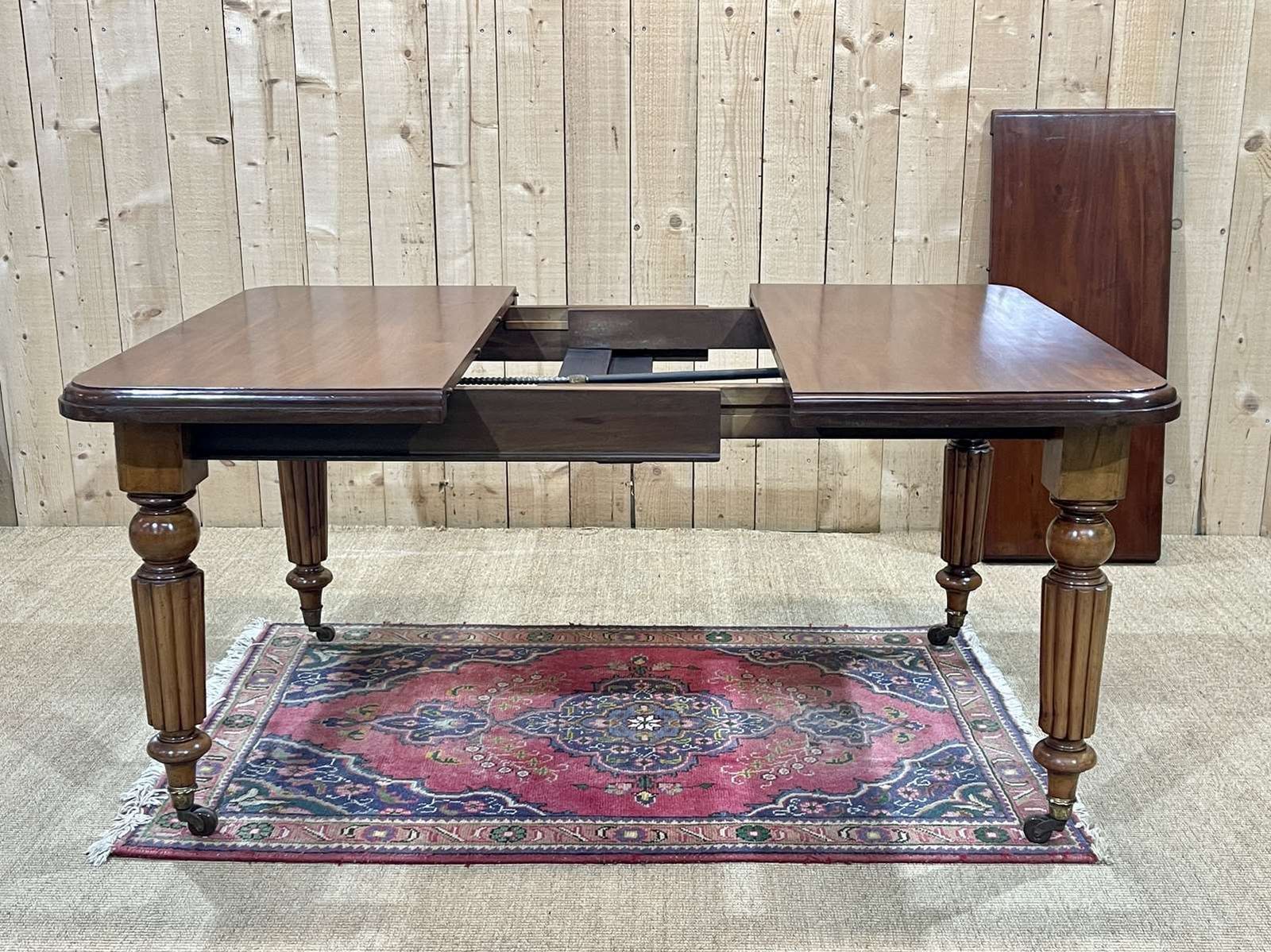 Victorian Mahogany Crank Table From The 19th Century With 1 Extension photo 1780.0