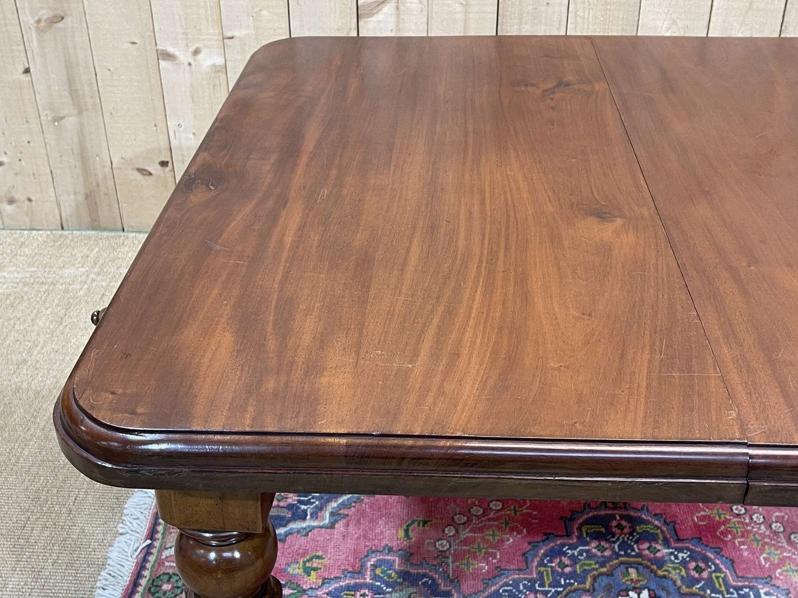 photo vinterior Victorian Mahogany Crank Table From The 19th Century With 1 Extension