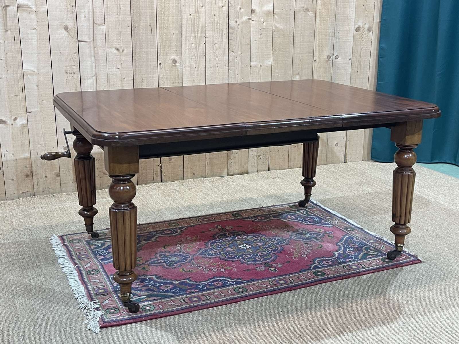 photo buy Victorian Mahogany Crank Table From The 19th Century With 1 Extension