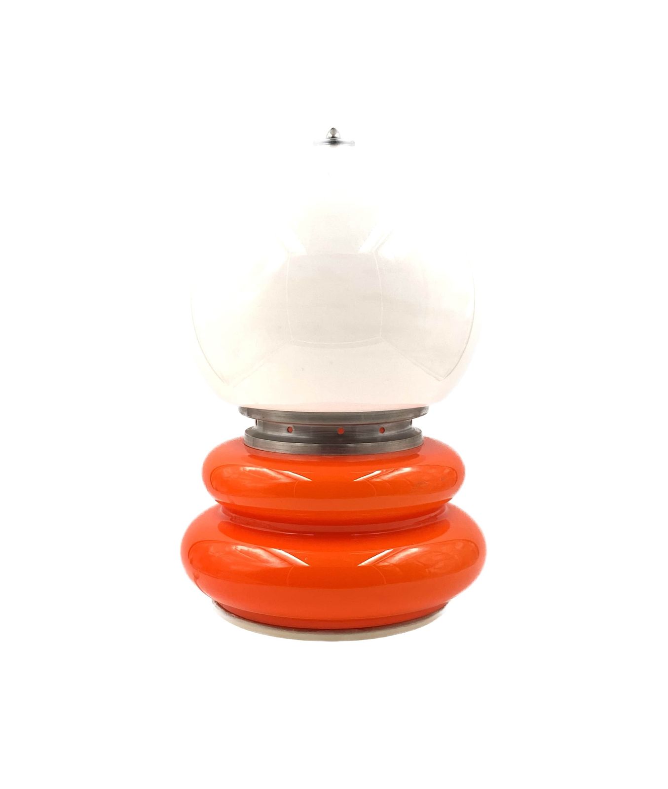 photo for sale Carlo Nason, Space Age Orange Murano Glass Table Lamp, Av Mazzega, 1970s