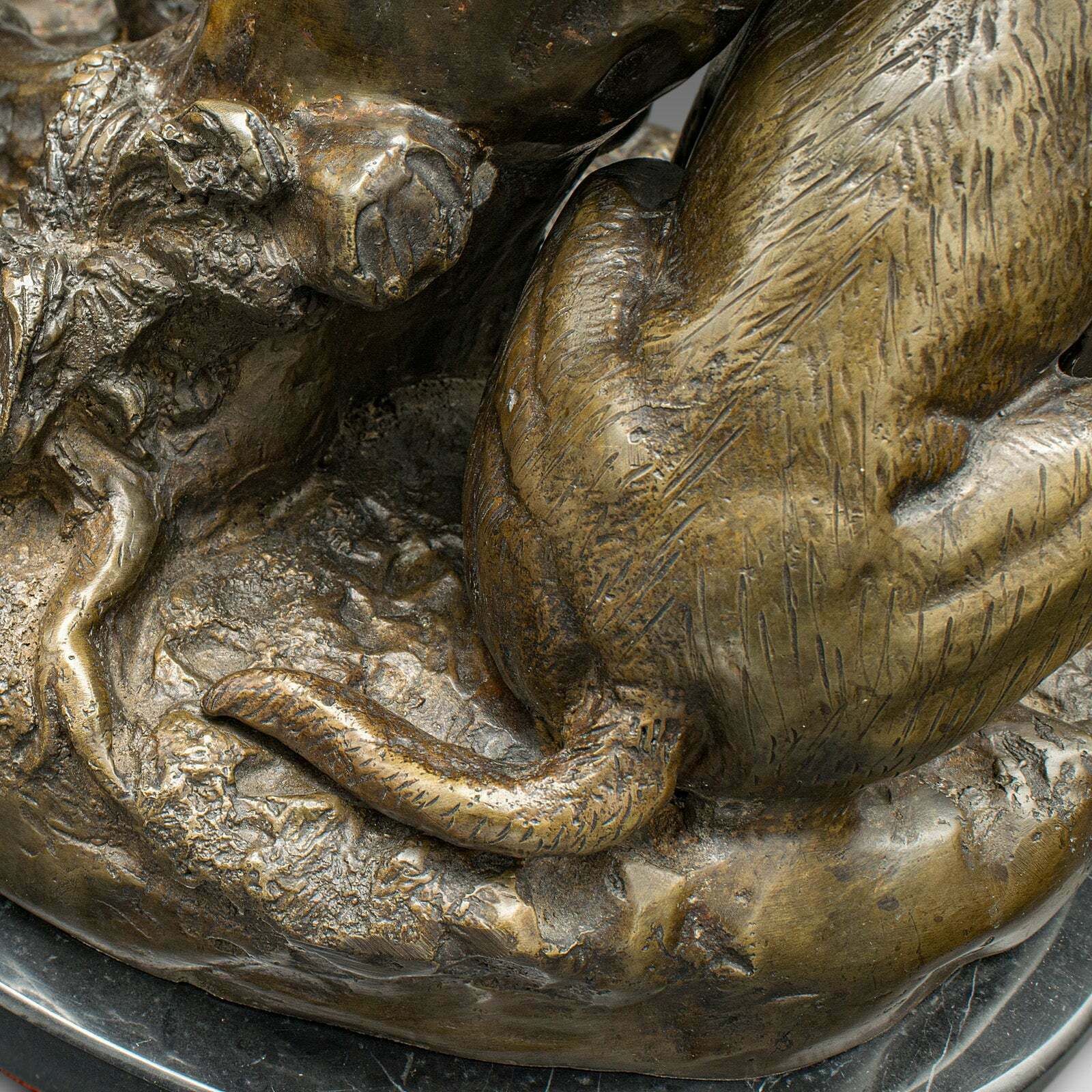 Art Vintage Bloodhound Ornament, American, Bronze, Marble, Dog Sculpture, Circa 1950 photo