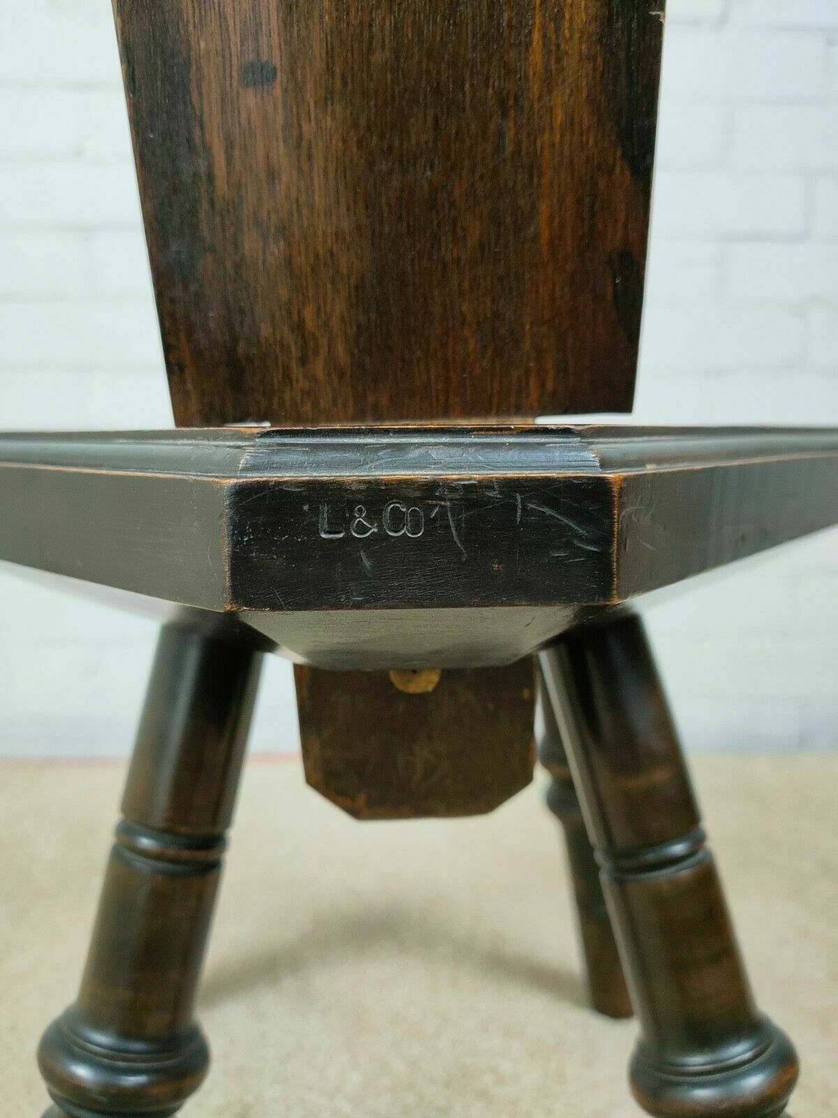 Welsh Victorian Spinning Chair With Art Nouveau Decoration photo Furniture