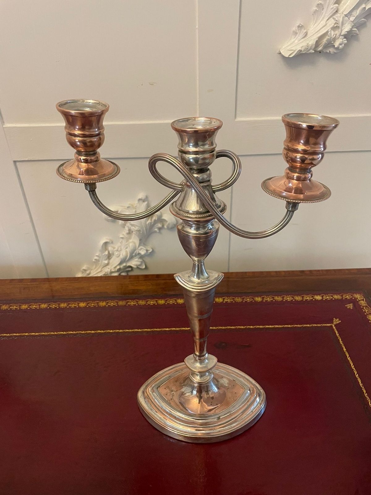 Pair Of Antique 19th Century Quality Sheffield Plated Candelabras photo for sale
